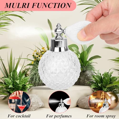 Coolrunner Crystal Art Vintage Style Refillable Perfume Atomizer Spray Bottle 100ml (Clear)3