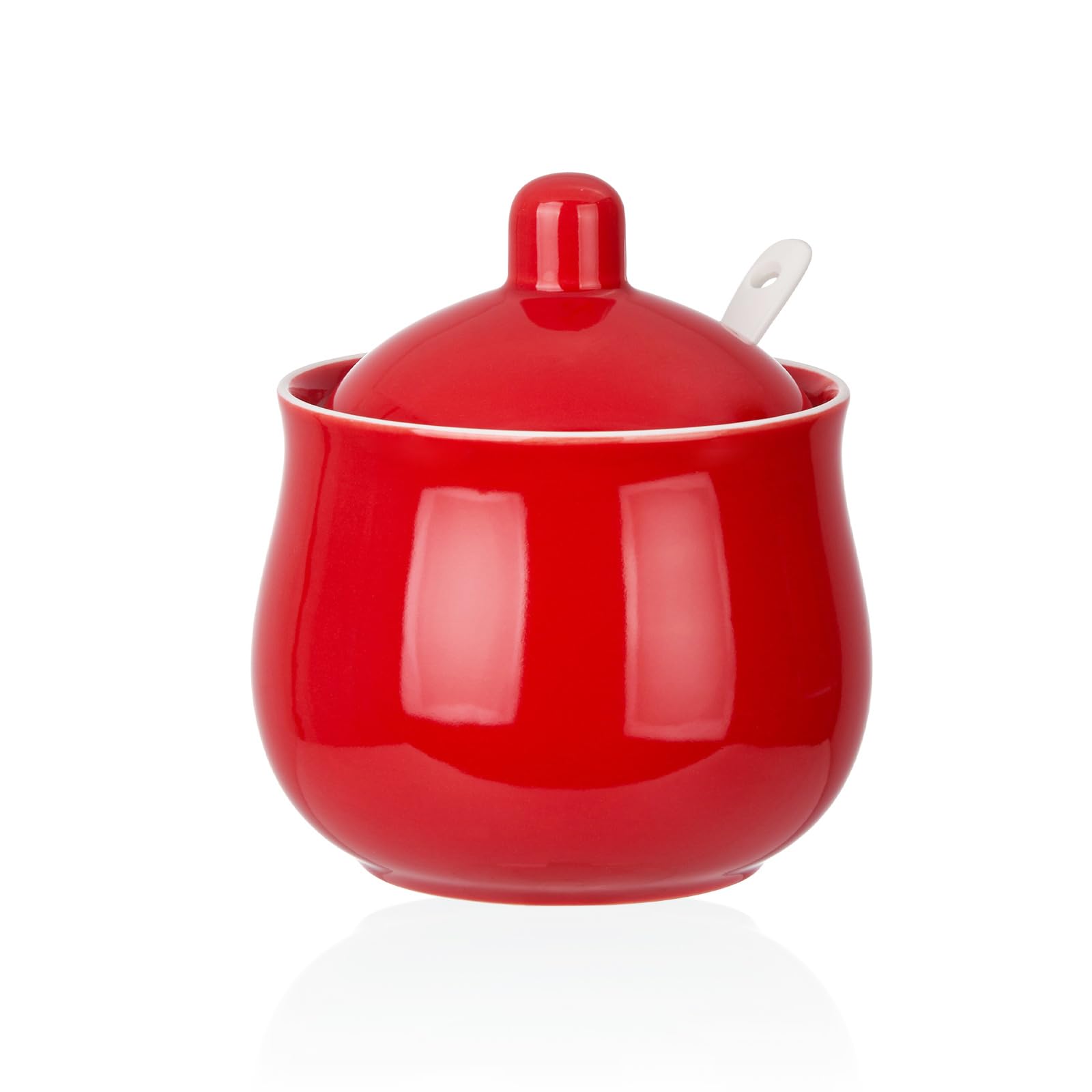 CHILDIKE 12 OZ Ceramic Sugar Bowl with Lid and Spoon