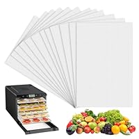 Fogli Disidratatore in Silicone, 12 Pezzi Tappetini Antiaderenti Riutilizzabili BPA-Free, per Essiccatore di Frutta, Alimenti, Cottura al Forno, Pasticcini, Involtini, Fagottini, 37×29 cm