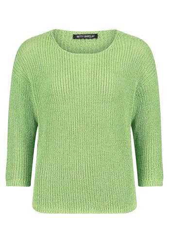 Betty Barclay Damen Basic-Strickpullover mit Rippenstruktur 46, Opaline Green