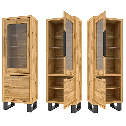 Lomadox Wohnwand inkl. Couchtisch in Wotan Eiche Nb., B/H/T ca. 394/190/50 cm – Bild 3