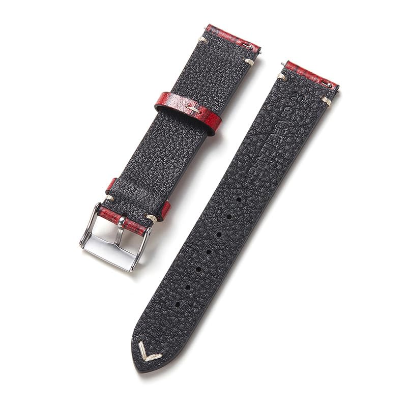 Sangle en cuir montre authentique 18mm 20mm 22mm sortie rapide - 6