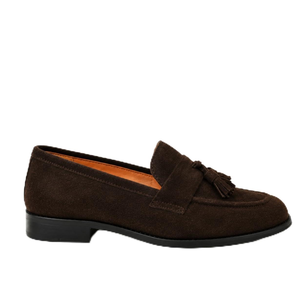 lozano Haverford Suede Loafers for Men | Italian Grade Suede Leather Slip-On Shoes with Memory Foam Comfort | Premium Leather Sole & DD Leather Lining | Formal, Party & Smart Casual Footwear-picture-56