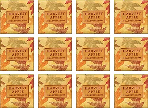 Greenwich Bay Trading Company 1.9oz Soap Bulk Packs of 12 (Harvest Apple)