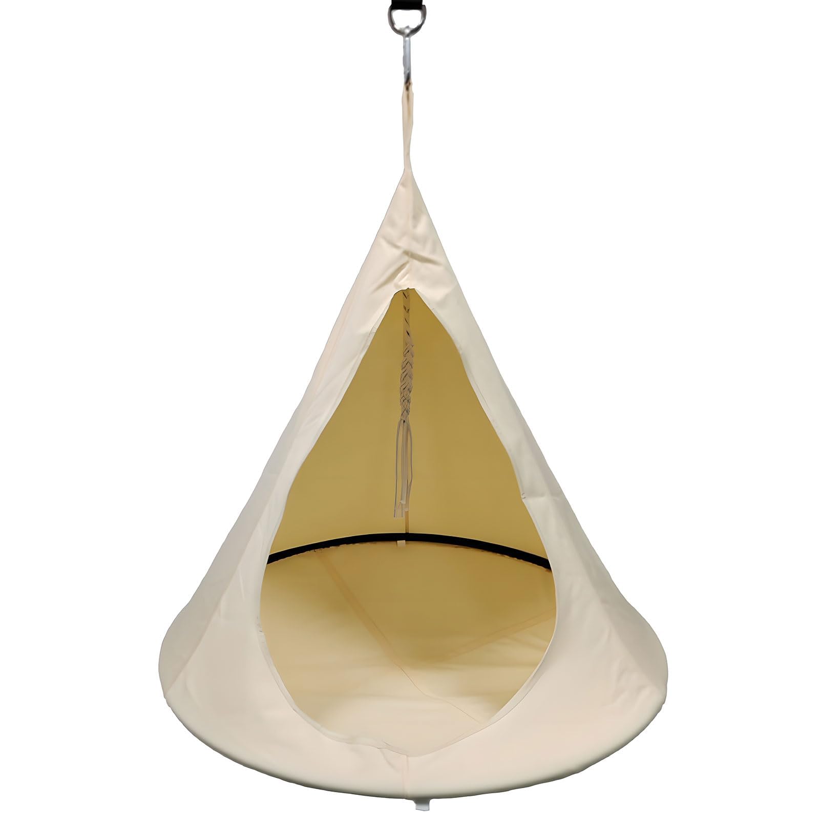 Namiot hamakowy kempingowy – przenośne lekkie krzesło wiszące do użytku na zewnątrz, idealny do ogrodu, na patio, taras i taras, przestronny design 100 x 110 cm