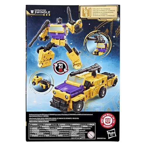 Image of Transformers Age of the Primes Combaticon Swindle, Voyager Class 6.5-Inch Converting Action Figure, Robot Toys for Ages 8+