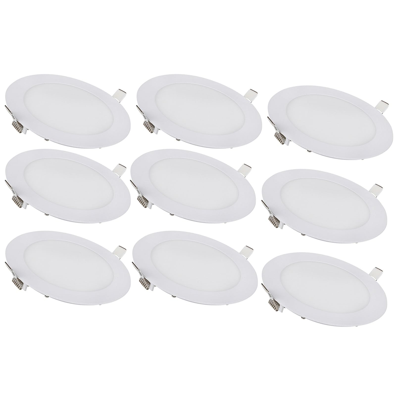 8er-Pack 24 W quadratische Einbauleuchte for Decke und Dusche dünnes Downlight 3000 K Küche Schlafzimmer Waschküche Schrankraum(24W,9 Pack)
