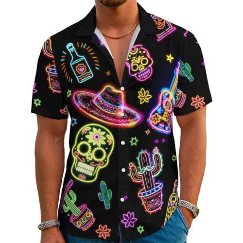 Funny Hawaiian Shirt Summer Beach Tropical Short Sleeve Holiday Print Aloha Shirt Casual Button Down Shirt