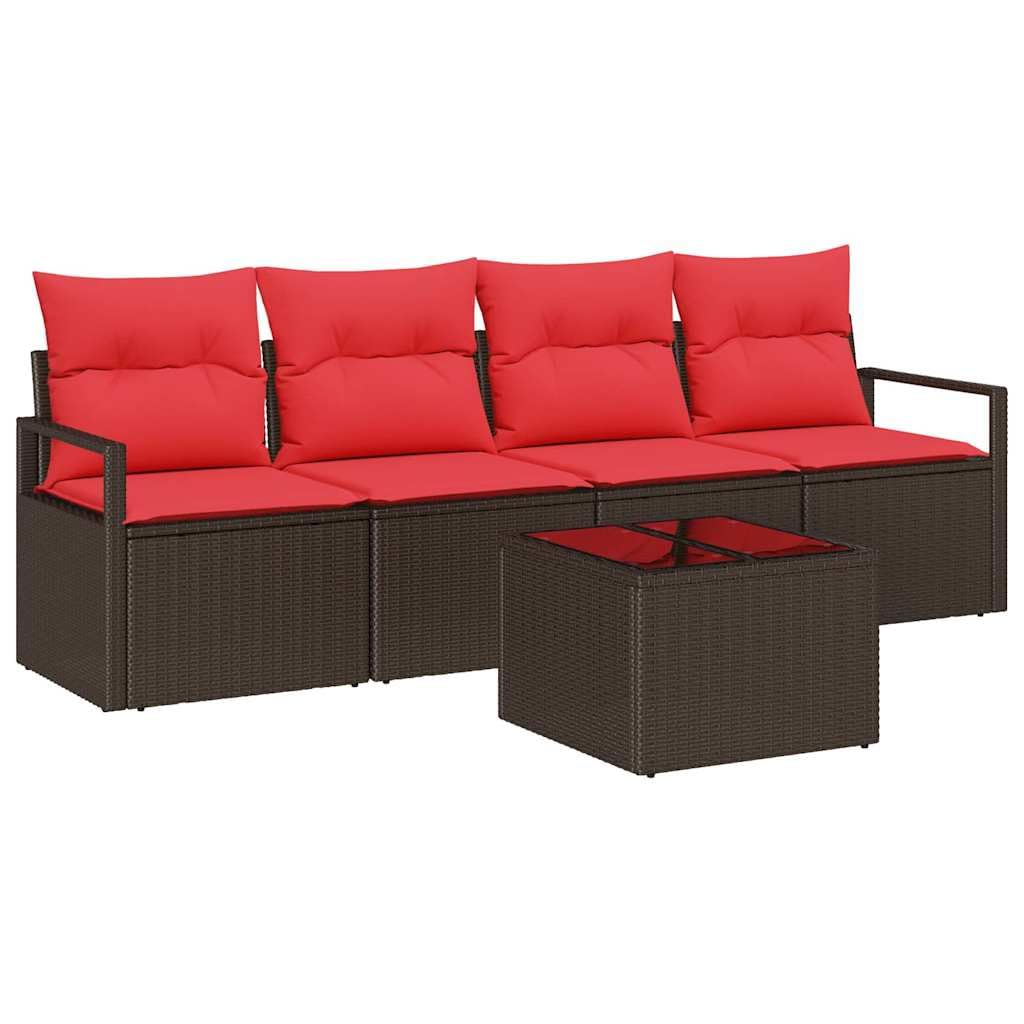 Meubles de jardin en rotin synthétique marron pour rénover un balcon étroit avec confort