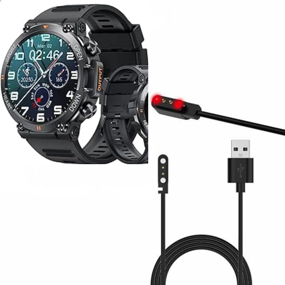 USB Cable for KACLUT EIGIIS Tiwain K56 pro K57 pro SmartWatch, Magnetic Replacement Charger Compatible for K57pro Smart Watches
