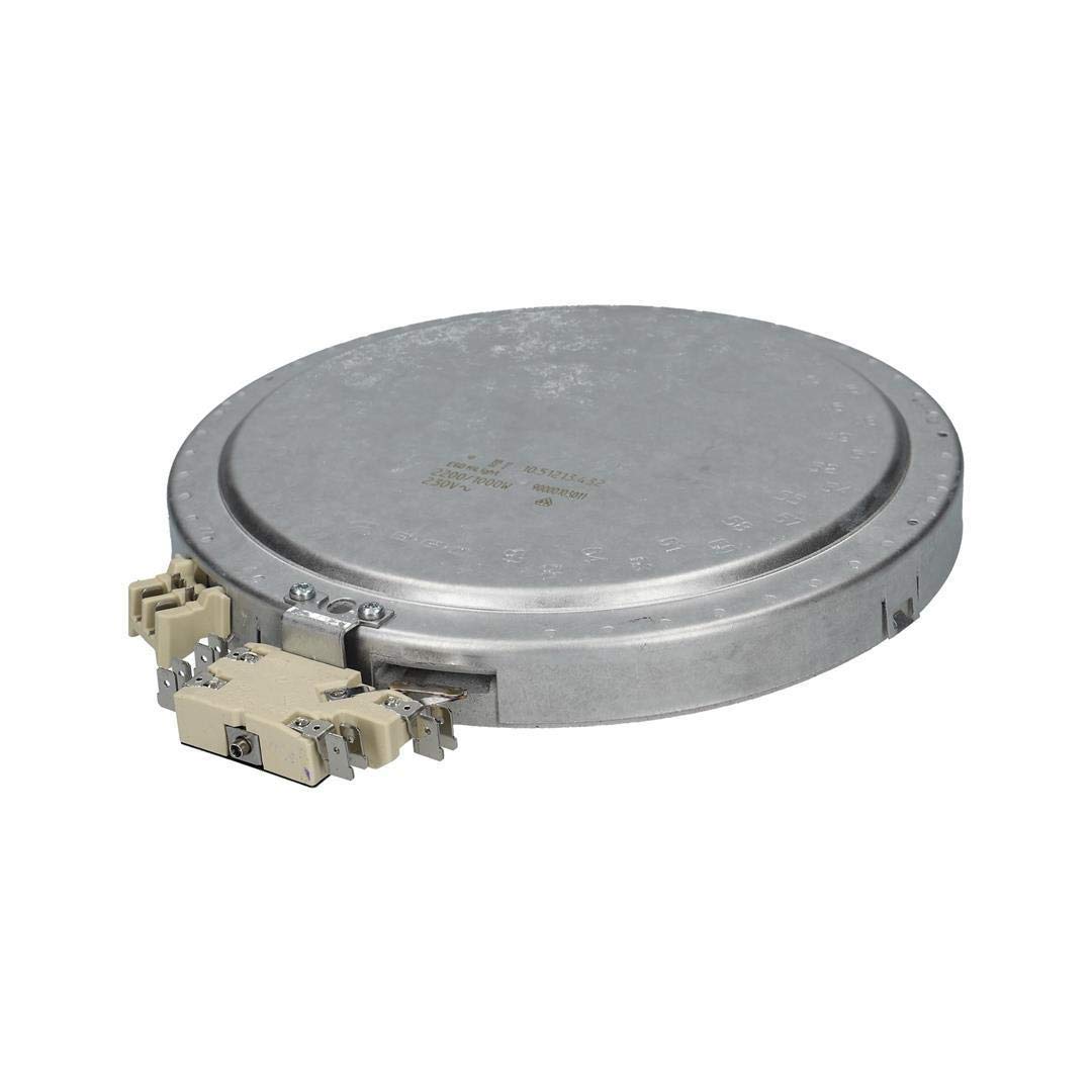 LUTH Premium Profi Parts Strahlheizkörper kompatibel mit EGO 10.51213.432 Zweikreis 210/135mmØ 2200/1000 Watt und 230 Volt für Glaskeramikkochfeld