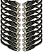 iMBAPrice 3' Cat5e Network Ethernet Patch Cable, 10 Pack, Black (IMBA-CAT5-03BK-10PK)