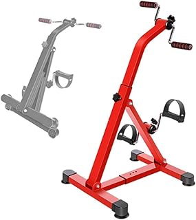 NMDCDH Bicicleta de rehabilitación, Resistencia a la Mesa Oficina en casa Mini Bicicleta de Pedales Bicicleta de Entrenamiento de Pedales portátil Superior e Inferior A (Color: Rojo)