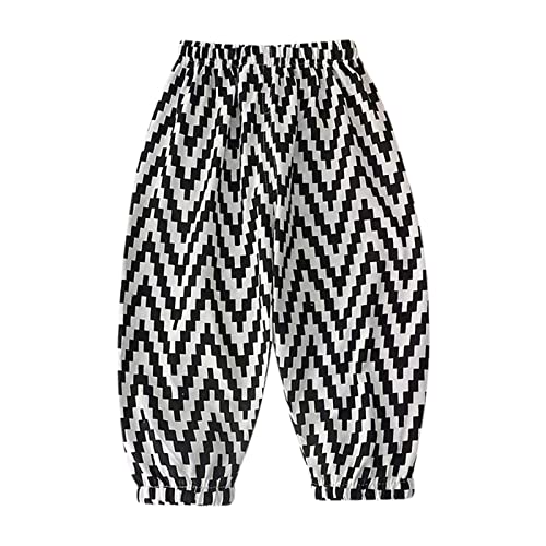 Boys Baggy Sport Pants Pattern Printed Elastic Waist Cute Stretchy Sweatpants Joggers Comfy Casual Loose Trousers