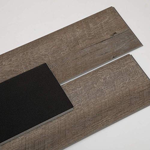 Diflart 23.6 sq.ft Vinyl Plank Flooring Click Locking Lenox Estate Oak 48x7 inch Lvt Flooring Waterproof Foam Back Rigid SPC Core Wood Grain Finish