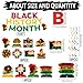 LECONCES Black History Month Decorations Set, Glitter Banner, African American Inspirational Backdrop, Hanging Swirls, Honeycomb Centerpieces (71" x 43")