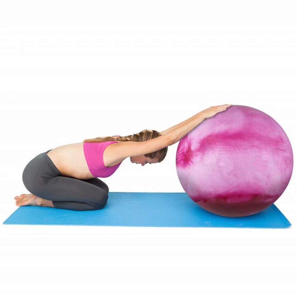 Balles De Yoga，Grand Ballon d'exercice pour La Stabilité Ballon De Musculation avec Pompe à Main Pilates Fitness Gym - pour La Maison Et Le Bureau,Blue-75cm