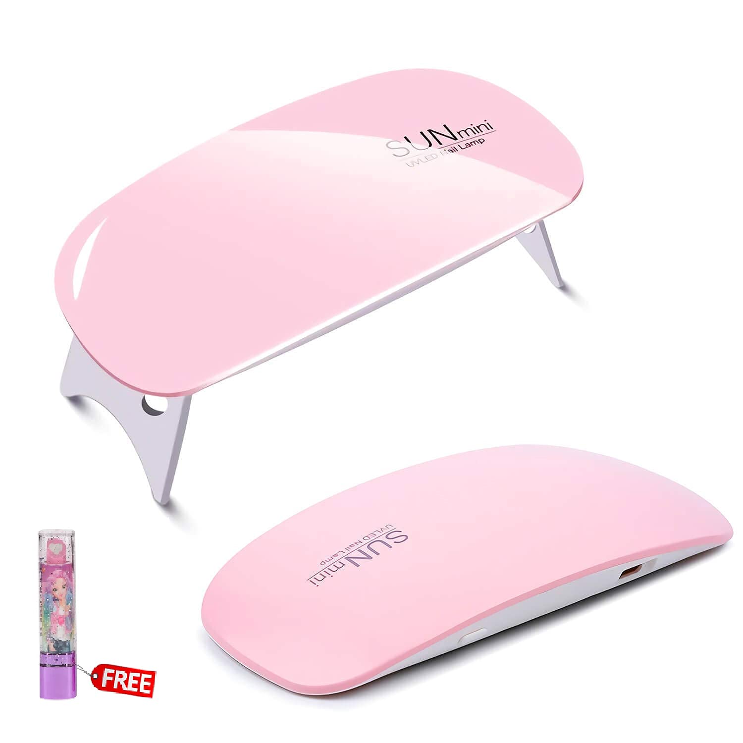 S4SQUARE ENTERPRISE Mini Nail Lamp Usb UV Nail Dryer || Gel Nail Polish Art Tool || Nail Dryer 6W || UV Gel Polish Dryer (ASSORTED COLOR)|| " FREE LIPSTICK ERASER "