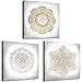 murando Cuadro en Lienzo Marroquí Mandala 180x60 cm 3 Partes Impresión en Material Tejido no Tejido Impresión Artística Imagen Gráfica Decoracion de Pared Boho Ornament Abstracto p-C-0036-b-e
