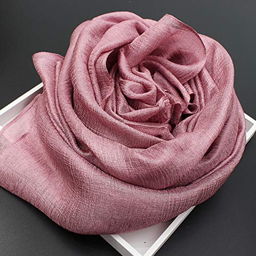 Bettli Womens Extra Large Scarf Shawl Wraps Pashminas Solid Soft Silky for Bridal Evening Wedding Party (pink) - Thumbnail 2