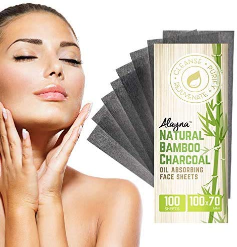 (3 PK) Oil Blotting Sheets- Natural Bamboo Charcoal Oil Absorbing Tissues- 300 Pcs Organic Blotting Paper- Beauty Blotters for the Face- Papers Remove Excess Shine- For Facial Make Up & Skin Care - Thumbnail 3