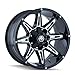 Mayhem 8090 Custom Wheel - 17x9, 13, 6x135 Bolt Pattern, 106mm Hub - Black with Milled Spokes Rim