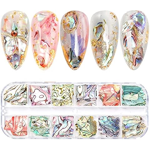 Nail Art Shell Flakes for DIY Manicure Cover