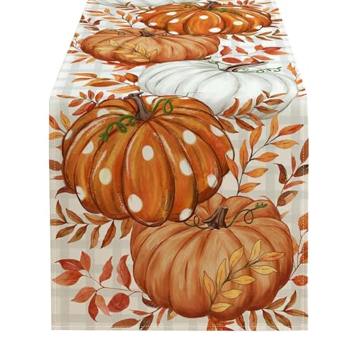 Runner Da Tavola Autunnale Per Ringraziamento, Decorazioni Per Raccolto, Tovaglia Di Halloween, Festa A Tema Vacanze Party