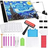 Diamond Painting A4 LED Light Pad Kits 5D Diamond Art Accessories Tool Set, LED Tracing Light Table,...