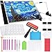 SGHUO Diamond Painting A4 LED Light Box and Tools Set, with A4 LED Light Pad, Stand Holder, Clips, Diamond Painting Roller, Diamond Painting Boxes and Diamond Painting Tools, 37pcs