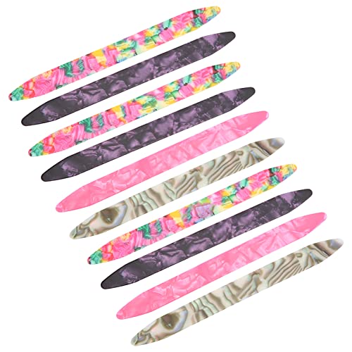 0.71mm Oud Picks 10PCS Celluloid Flexible Plectrums for Plucked Instruments - Lightweight Durable Material, Beginner Friendly, Colorful for Acoustic and Electric Use