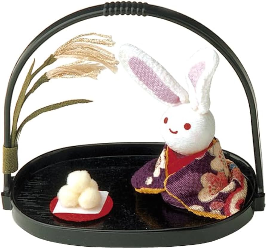 Amazon.co.jp: かご付兎 お月見 秋の風物詩 お月見 手作りちりめん細工