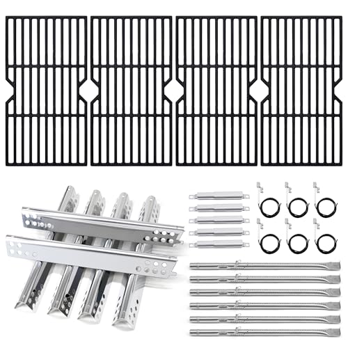 Image of Grill Replacement Parts for Charbroil Advantage 6 Burner 463240115, 466240115, 466235816, Cast Iron Grill Grates, Heat Plates Tents, Burners and Igniters for Char-Broil Advantage 463240115