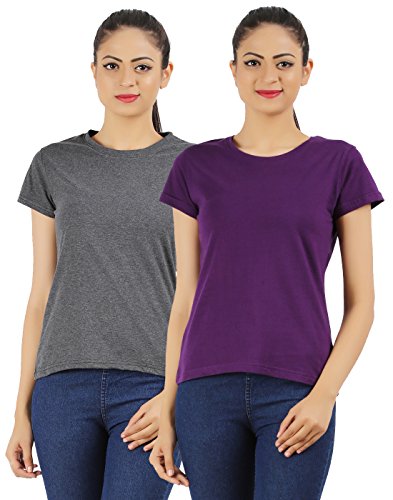 Image of Ap'pulse Women's Combo Regular Fit T Shirt (Pack Of 2)
