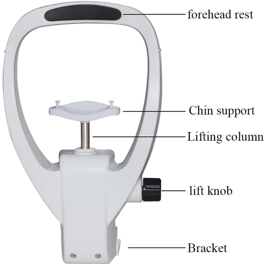 Accessori per optometria per occhiali, staffa di supporto per la fronte per optometro computerizzato, test di visione optometria, supporto per mento di sollevamento