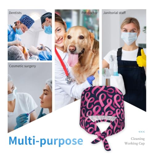 Image of Breathable Working Cap with Adjustable Sweatband Scrub Cap for Men /Women