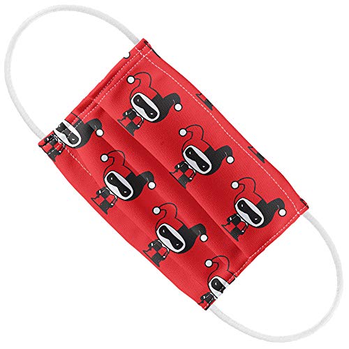 Popfunk Kids Harley Quinn Cute Chibi Character Pattern 1-Ply Reusable Face Mask Covering with Adjustable Nose Wire