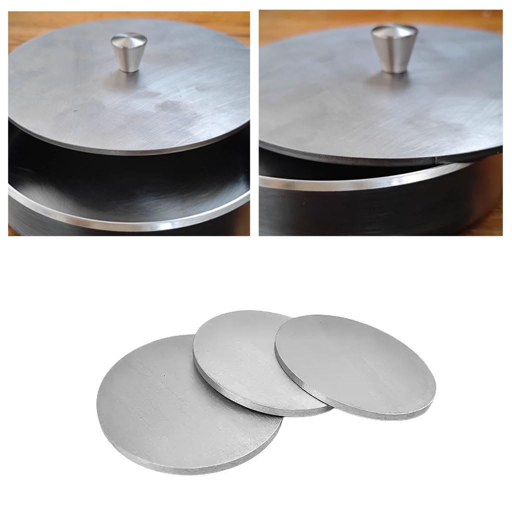 Dischi Metallici, 4pcs 50mm Stainless Steel 304 Round Discs - Durable Circular Sheet Plates with Thickness Options(3mm)