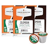 Picture of Fresh Roasted Coffee, Organic Colombian | USDA Organic, 100% Single Origin, Kosher | Medium Roast 72 Pods for K Cup Brewers