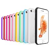 Costyle 10 Pack Slim Thin TPU Bumper+Crystal Clear PC Back Protective Case Cover Skin Compatible iPhone 7 iPhone 8 4.7 inch-Black White Purple Pink Rose Red Yellow Green Blue Hot Pink