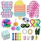 TIK Tok Fidget Pack Fidget Toy Set Anti-Anxiety Tools, Sensory Push Pop-On-It Fidget Toy Pack with Marble Mesh Anxiety for Kids Adults (OOB)