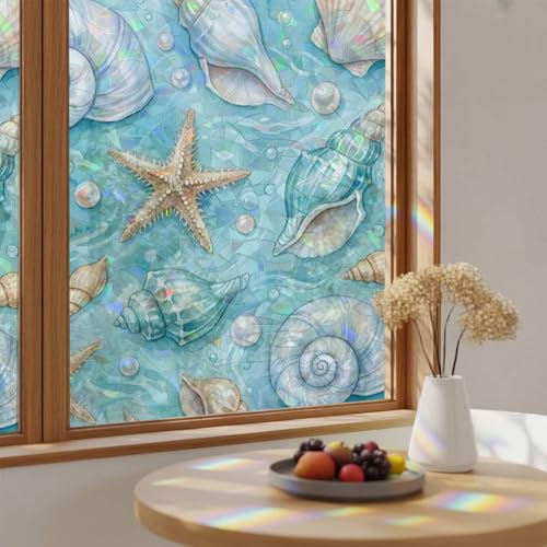 Película para ventana efecto vitral arcoíris 79x18 pulgadas miniatura 4