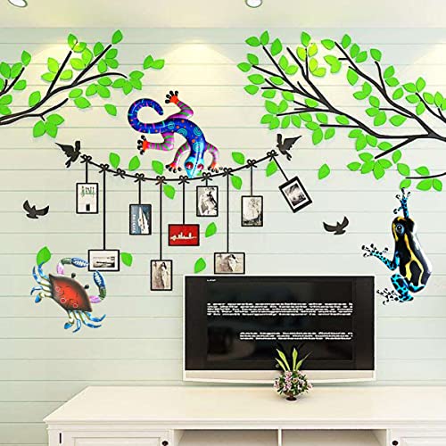 Metal Gecko Wall Decor, 3 Pack, Metal 3D Hand Painted Colorful Insect Wall Decor, Hanging Outdoor Wall Art For Living Room Bedroom Garden Entrance Yard Balcony Decoration Indoor Outdoor Wall Decor #TOP4