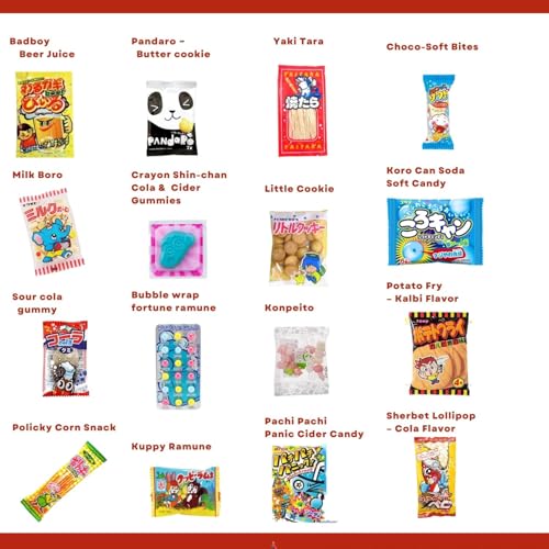 Japanese Snacks & Candy 50 Piece Dagashi Set Gift (Box) Japan snack box, Variety Assortment, chips variety pack, Gift Snack Box, Holiday Gifts, birthday gift,japanese candy dollar,Kitkat,Matcha Valentine's Day