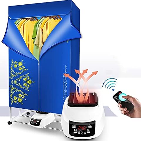 Electric Clothes Dryer,Portable Silent Electric Warm Air Dryer Clothes,Drying Rack Machine with Timing & Remote Control,Household Clothes Dryer Electric Indoor,Home Clothes Drying & Sterilizing (02B) Cover