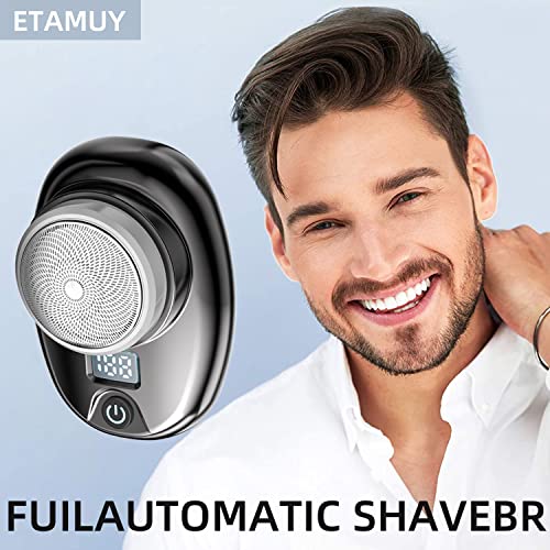 Mini Electric Razor For Men,Mini Shaver Portable Electric Waterproof Shaver,Pocket Portable Electric Shaver, Men's Foil Shavers Usb Rechargeable Shaver (Gradual Black) #TOP1