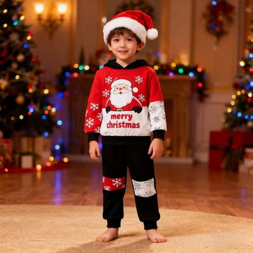 Image of 2-6T Toddler Baby Boy Clothes Color Blocking Hoodies + Pants Fall Winter Outfits