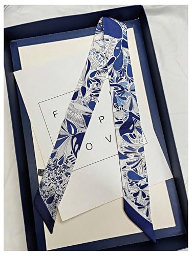 WDIRARA Women's Paisley Silk Scarf Large Square Ribbon Headband Hair Accessories Handbag Scarves3