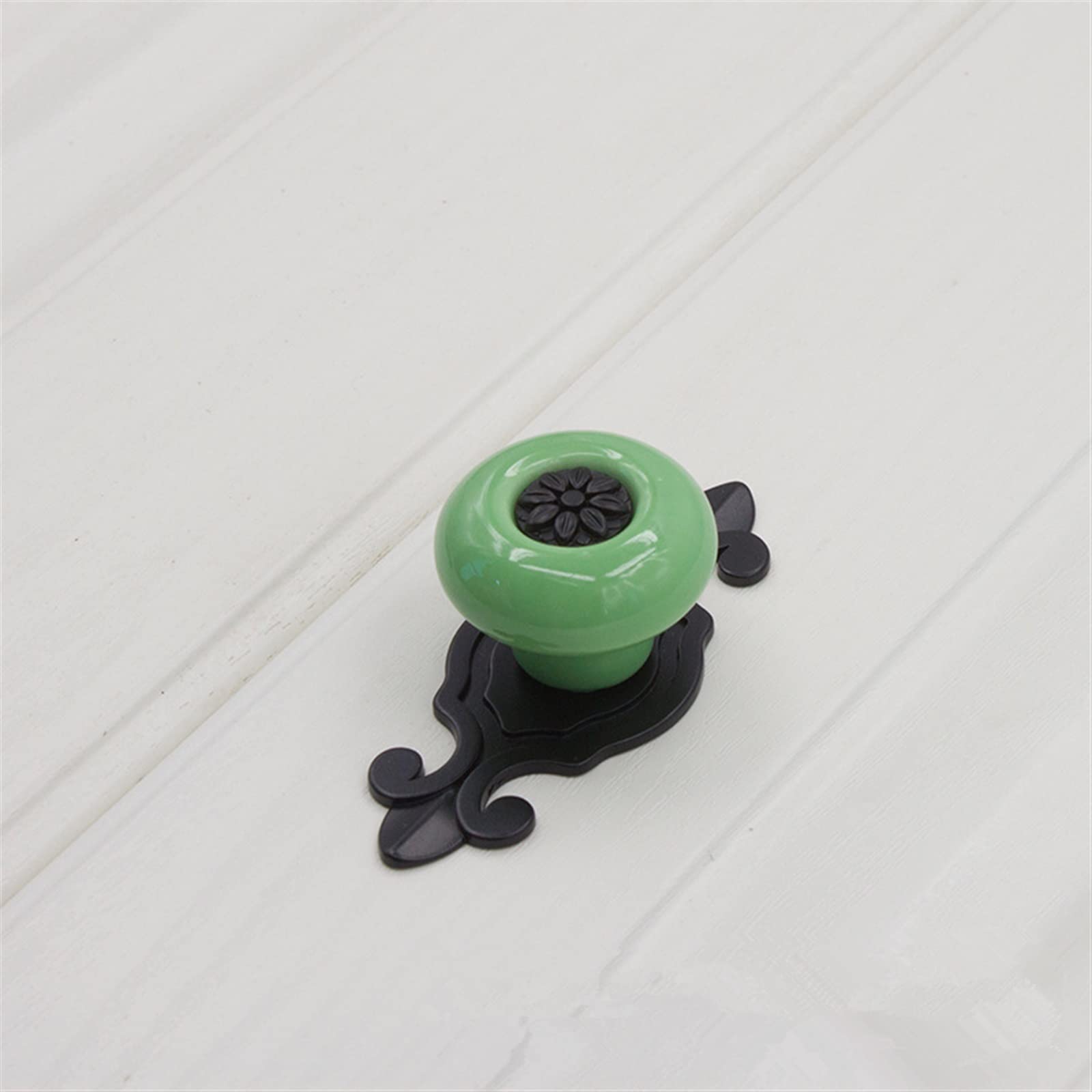 Poignée en céramique vintage verte et noire NALsa pour meuble de cuisine et tiroir