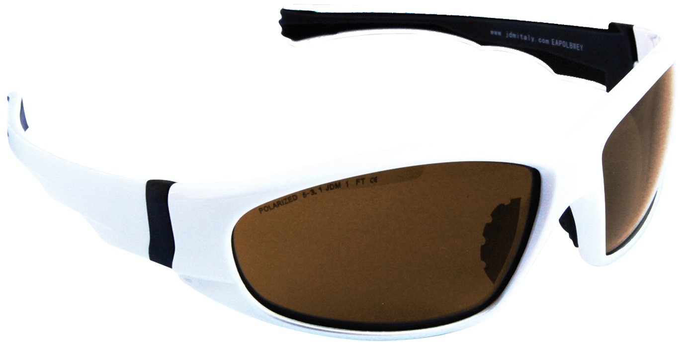 EAGLE EAPOLBWEY - Gafas de seguridad EAGLE Polarizada Marrón Montura Blanca, Blanco Y Marrón
